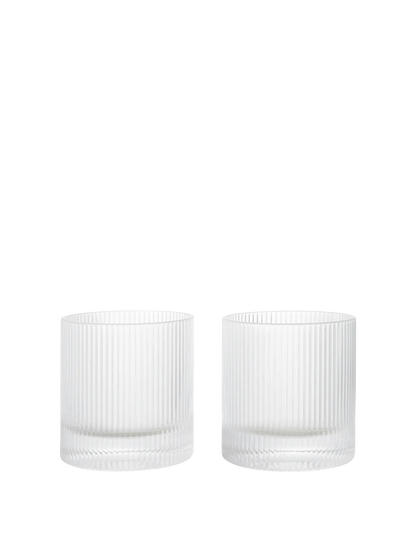 Ferm Living Ripple Tumbler Glasses (Set of 2) - Huset | Your house for modern Scandinavian living
