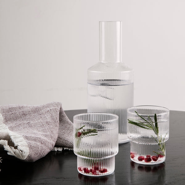 Ferm Living Ripple Glass (Set of 4), Ferm Living, Huset | Modern Scandinavian Design