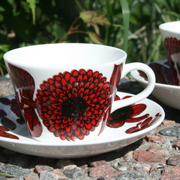 【北欧vitage】Gustavsberg 　 Blue Aster cs Gustavsberg Red and Blue Aster Fika or Lunch Plates – Huset | Your