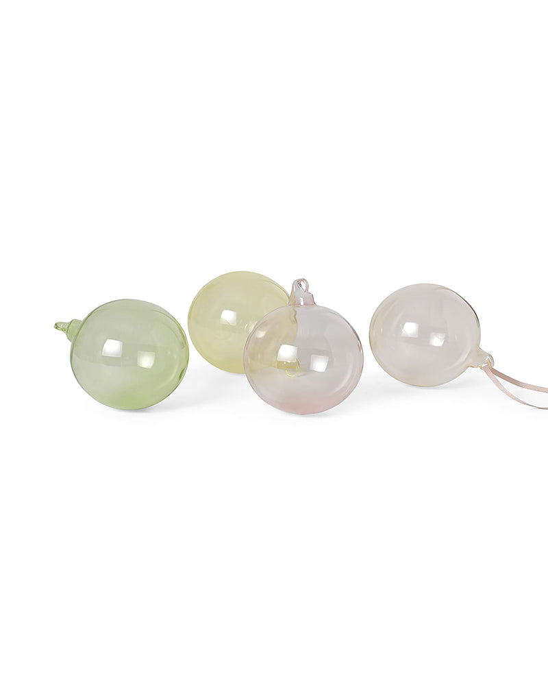 Ferm Living Set of Glass Holiday Baubles