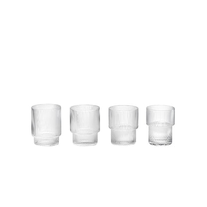 Ferm Living Ripple Glass (Set of 4), Ferm Living, Huset | Modern Scandinavian Design