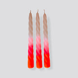 Huset Dip Dye Twisted Candles