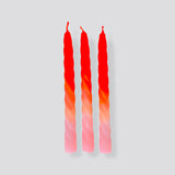 Huset Dip Dye Twisted Candles