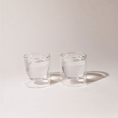 Yield Double-Wall Glasses - Set of 2, Hot Cold Glass, Modern Scandinavian Design Huset
