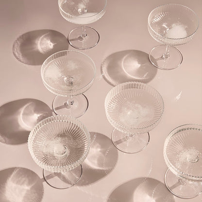Ferm Living Ripple Champagne Saucers (Set of 2), Ferm Living, Huset | Modern Scandinavian Design