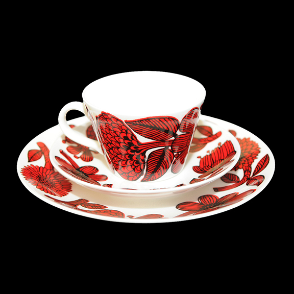 Gustavsberg Red and Blue Aster Fika or Lunch Plates – Huset | Your