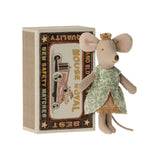 Maileg Little Sister Princess Mouse in Matchbox