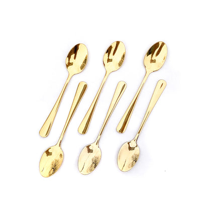 Gold Plated Stainless Steel Mini Espresso Spoon Set