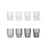 Ferm Living Small Ripple Glasses - Set of 4, Ferm Living, Huset | Modern Scandinavian Design